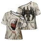 Mut Cross Shoulder Shirt Vulture Queen Egyptian Mother Goddess Wings Feathers