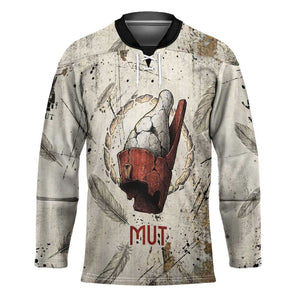 Mut Hockey Jersey Vulture Queen Egyptian Mother Goddess Wings Feathers