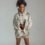 Mut Hoodie Dress Vulture Queen Egyptian Mother Goddess Wings Feathers