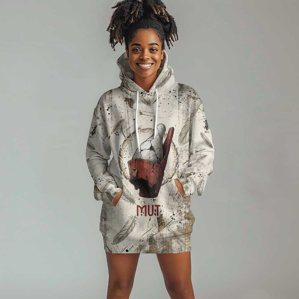 Mut Hoodie Dress Vulture Queen Egyptian Mother Goddess Wings Feathers
