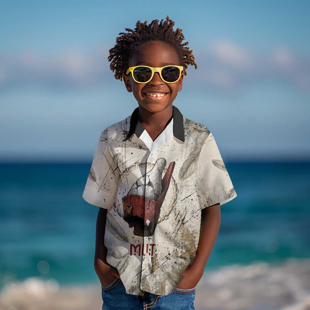 Mut Kid Hawaiian Shirt Vulture Queen Egyptian Mother Goddess Wings Feathers