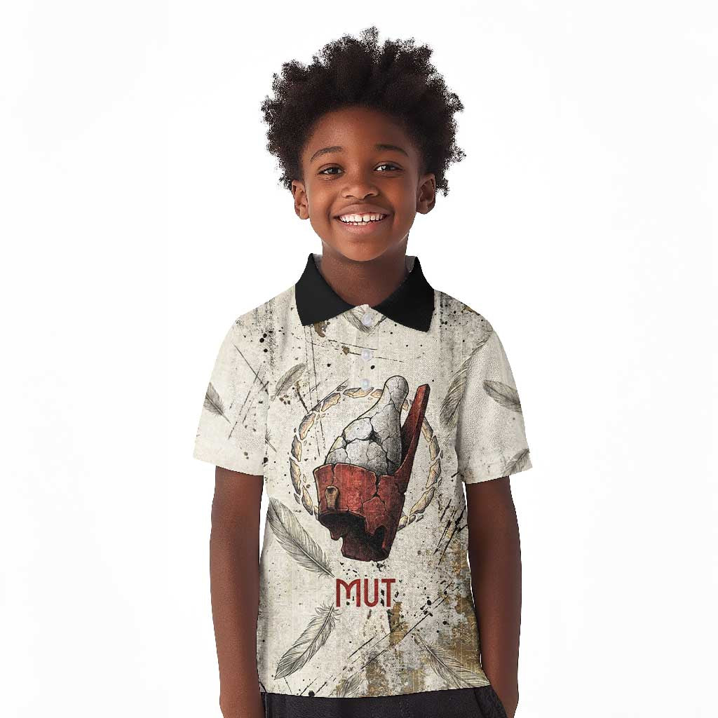 Mut Kid Polo Shirt Vulture Queen Egyptian Mother Goddess Wings Feathers