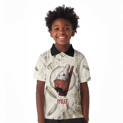 Mut Kid Polo Shirt Vulture Queen Egyptian Mother Goddess Wings Feathers