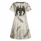Mut Kid Short Sleeve Dress Vulture Queen Egyptian Mother Goddess Wings Feathers