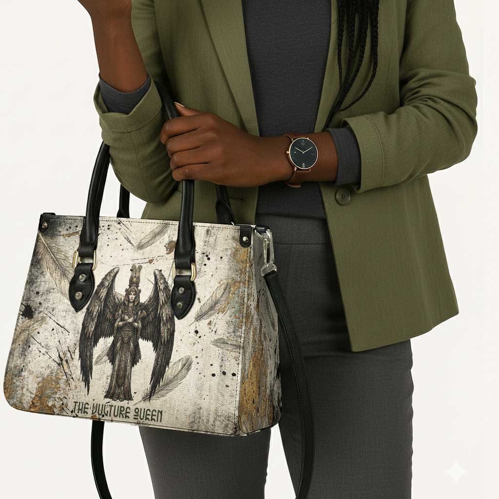 Mut Leather Bag Vulture Queen Egyptian Mother Goddess Wings Feathers