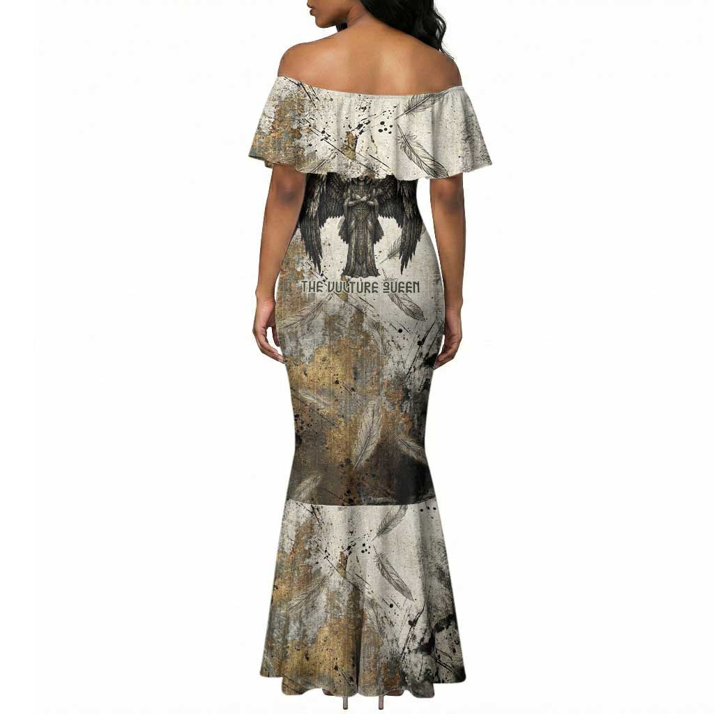 Mut Mermaid Dress Vulture Queen Egyptian Mother Goddess Wings Feathers