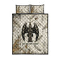 Mut Quilt Bed Set Vulture Queen Egyptian Mother Goddess Wings Feathers