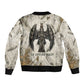 Mut Sleeve Zip Bomber Jacket Vulture Queen Egyptian Mother Goddess Wings Feathers