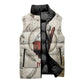 Mut Sleeveless Puffer Jacket Vulture Queen Egyptian Mother Goddess Wings Feathers