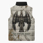 Mut Sleeveless Puffer Jacket Vulture Queen Egyptian Mother Goddess Wings Feathers