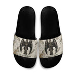 Mut Slide Sandals Vulture Queen Egyptian Mother Goddess Wings Feathers