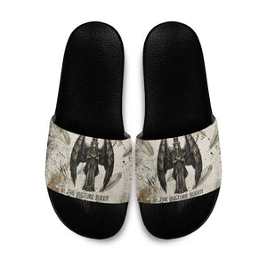 Mut Slide Sandals Vulture Queen Egyptian Mother Goddess Wings Feathers