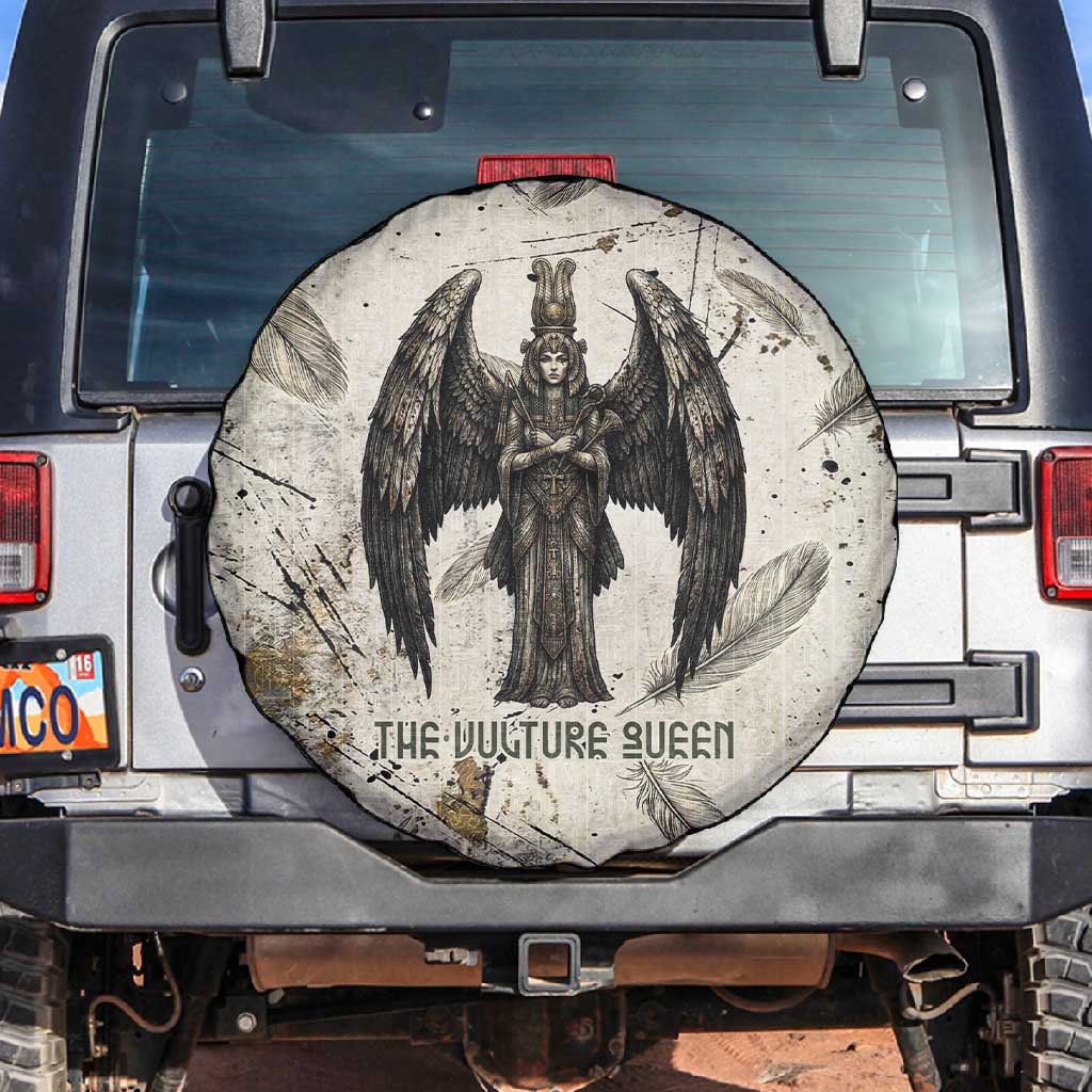 Mut Spare Tire Cover Vulture Queen Egyptian Mother Goddess Wings Feathers