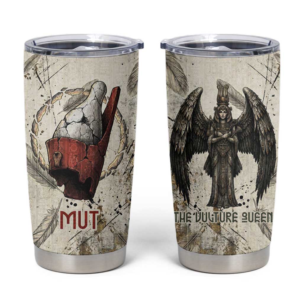 Mut Tumbler Cup Vulture Queen Egyptian Mother Goddess Wings Feathers