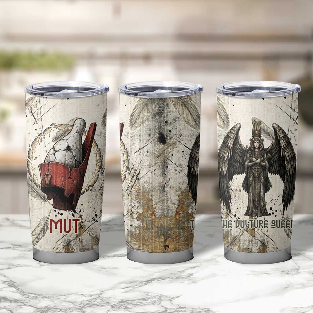 Mut Tumbler Cup Vulture Queen Egyptian Mother Goddess Wings Feathers