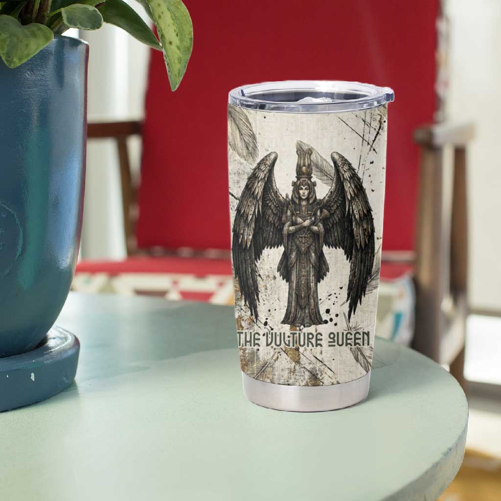 Mut Tumbler Cup Vulture Queen Egyptian Mother Goddess Wings Feathers