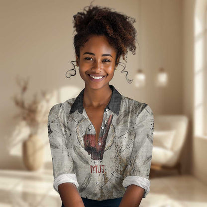 Mut Women Casual Shirt Vulture Queen Egyptian Mother Goddess Wings Feathers