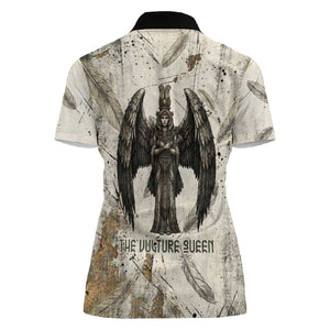 Mut Women Polo Shirt Vulture Queen Egyptian Mother Goddess Wings Feathers