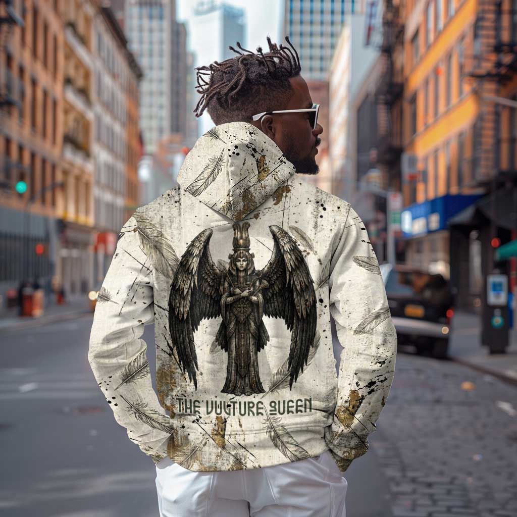 Mut Zip Hoodie Vulture Queen Egyptian Mother Goddess Wings Feathers
