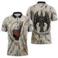 Mut Zipper Polo Shirt Vulture Queen Egyptian Mother Goddess Wings Feathers