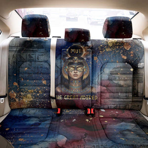 Mut Back Car Seat Cover The Lioness of Thebes Egyptian Goddess Cosmic Crown Adorned Warrior Queen Design
