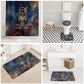 Mut Bathroom Set The Lioness of Thebes Egyptian Goddess Cosmic Crown Adorned Warrior Queen Design