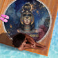 Mut Beach Blanket The Lioness of Thebes Egyptian Goddess Cosmic Crown Adorned Warrior Queen Design
