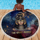 Mut Beach Blanket The Lioness of Thebes Egyptian Goddess Cosmic Crown Adorned Warrior Queen Design