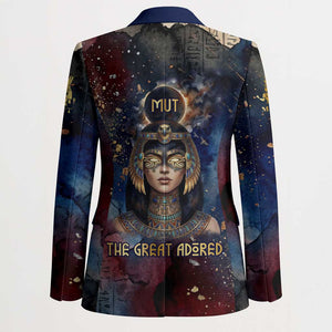 Mut Blazer The Lioness of Thebes Egyptian Goddess Cosmic Crown Adorned Warrior Queen Design