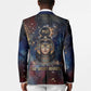 Mut Blazer The Lioness of Thebes Egyptian Goddess Cosmic Crown Adorned Warrior Queen Design