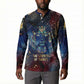 Mut Button Sweatshirt The Lioness of Thebes Egyptian Goddess Cosmic Crown Adorned Warrior Queen Design