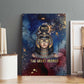 Mut Canvas Wall Art The Lioness of Thebes Egyptian Goddess Cosmic Crown Adorned Warrior Queen Design