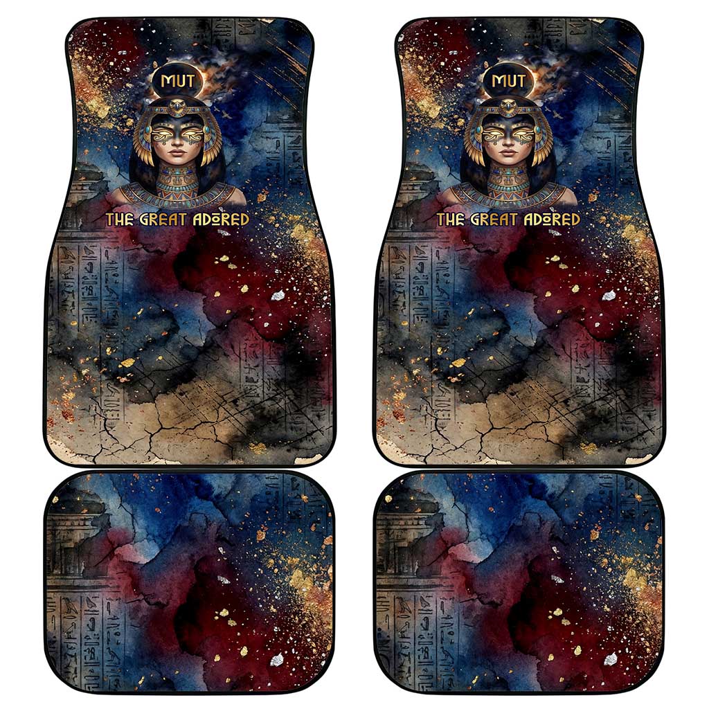 Mut Car Mats The Lioness of Thebes Egyptian Goddess Cosmic Crown Adorned Warrior Queen Design