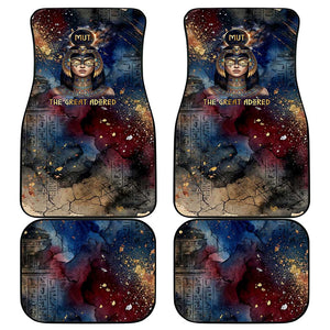 Mut Car Mats The Lioness of Thebes Egyptian Goddess Cosmic Crown Adorned Warrior Queen Design