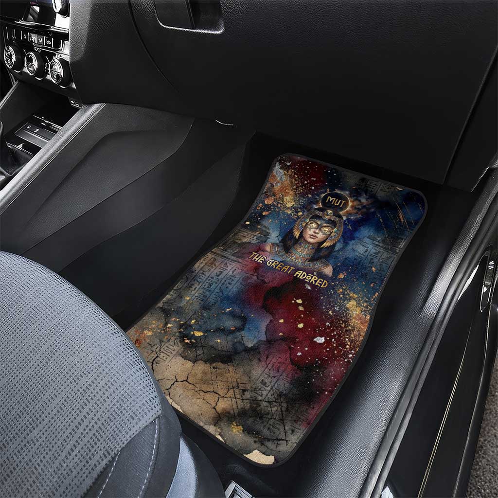 Mut Car Mats The Lioness of Thebes Egyptian Goddess Cosmic Crown Adorned Warrior Queen Design