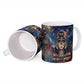 Mut Ceramic Mug The Lioness of Thebes Egyptian Goddess Cosmic Crown Adorned Warrior Queen Design