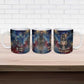 Mut Ceramic Mug The Lioness of Thebes Egyptian Goddess Cosmic Crown Adorned Warrior Queen Design