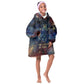 Mut Kid Wearable Blanket Hoodie The Lioness of Thebes Egyptian Goddess Cosmic Crown Adorned Warrior Queen Design