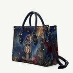 Mut Leather Bag The Lioness of Thebes Egyptian Goddess Cosmic Crown Adorned Warrior Queen Design