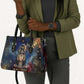 Mut Leather Bag The Lioness of Thebes Egyptian Goddess Cosmic Crown Adorned Warrior Queen Design