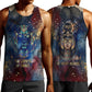 Mut Men Tank Top The Lioness of Thebes Egyptian Goddess Cosmic Crown Adorned Warrior Queen Design