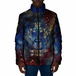 Mut Padded Jacket The Lioness of Thebes Egyptian Goddess Cosmic Crown Adorned Warrior Queen Design