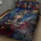 Mut Quilt Bed Set The Lioness of Thebes Egyptian Goddess Cosmic Crown Adorned Warrior Queen Design