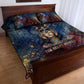 Mut Quilt Bed Set The Lioness of Thebes Egyptian Goddess Cosmic Crown Adorned Warrior Queen Design