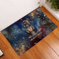 Mut Rubber Doormat The Lioness of Thebes Egyptian Goddess Cosmic Crown Adorned Warrior Queen Design