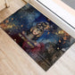 Mut Rubber Doormat The Lioness of Thebes Egyptian Goddess Cosmic Crown Adorned Warrior Queen Design