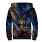 Mut Sherpa Hoodie The Lioness of Thebes Egyptian Goddess Cosmic Crown Adorned Warrior Queen Design