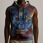Mut Sleeveless Hoodie The Lioness of Thebes Egyptian Goddess Cosmic Crown Adorned Warrior Queen Design