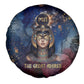 Mut Spare Tire Cover The Lioness of Thebes Egyptian Goddess Cosmic Crown Adorned Warrior Queen Design