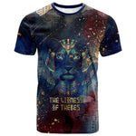 Mut T shirt The Lioness of Thebes Egyptian Goddess Cosmic Crown Adorned Warrior Queen Design